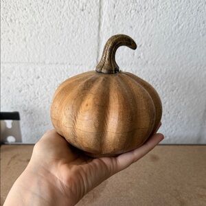Wooden Pumpkin Decor